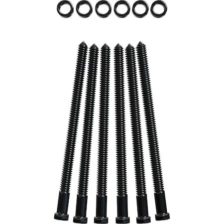 Ekena Millwork Premium 1/2" Barn Door Flat Track Extension Hardware for 1 3/4" Door, Black GB60014EBL